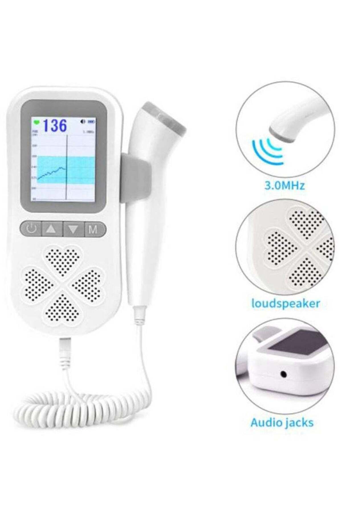 COOYA-Rechargeable fetal Doppler,clear readings,can distinguish the heartbeat of the fetus and the mother 2