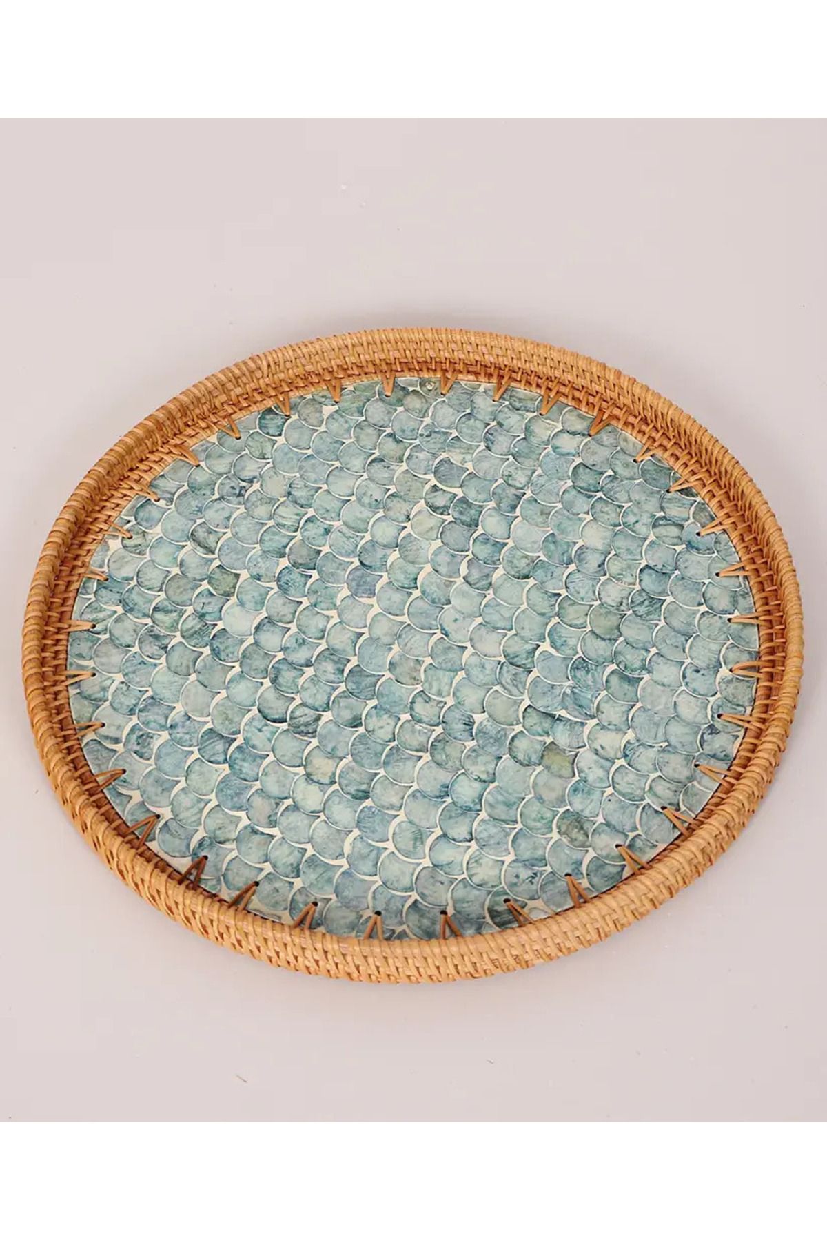 did homeware-Risus Decorative Rattan Pearlescent Tray 3