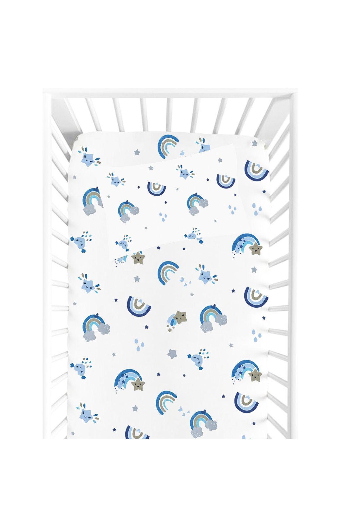 minial PARK YATAK LASTİKLİ PAMUK ÇARŞAF SETİ ( 70X130) YASTIK( 35X45) fotoğrafı 3 (önizleme)