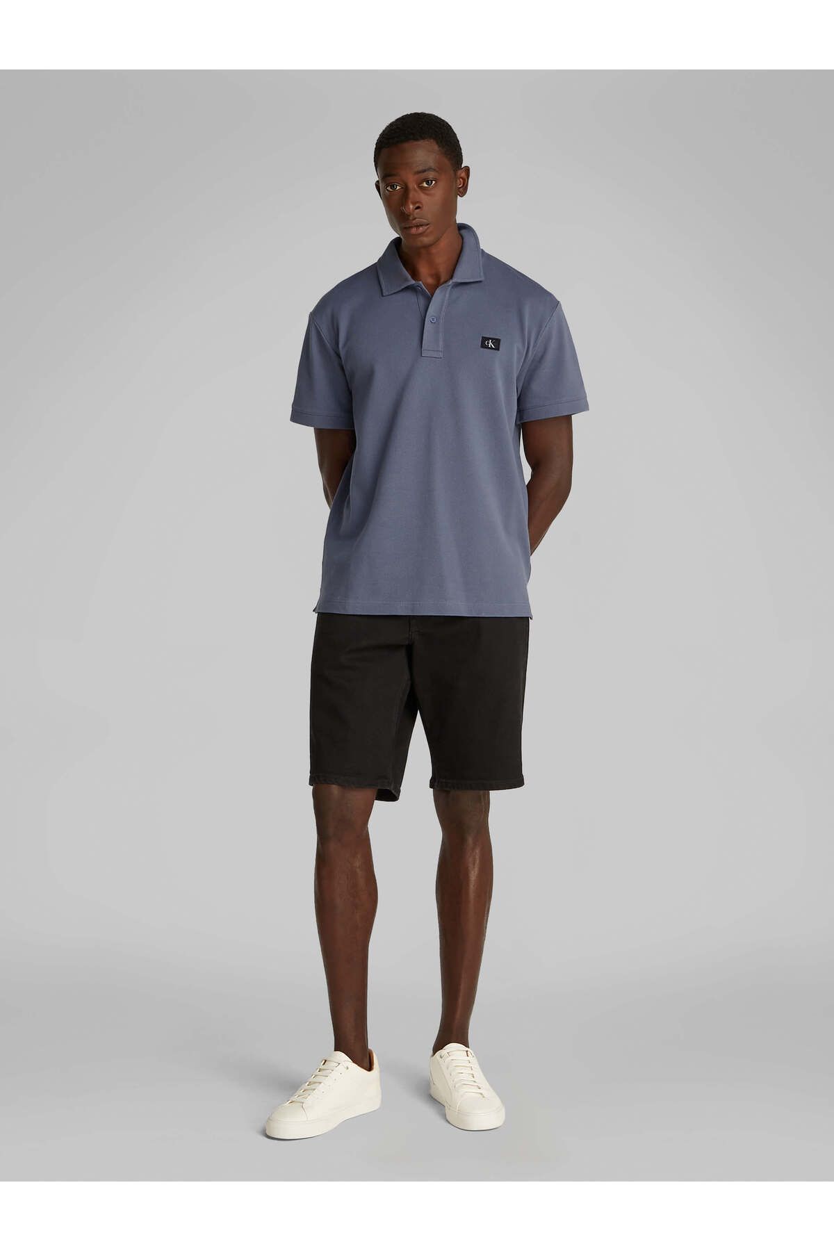 Calvin Klein-POLO MIT GEWEBTEM ETIKETT 3