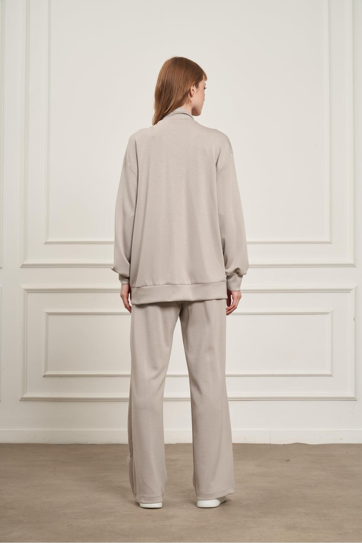 FTZ WOMEN-Women's Trouser Suit Gray 31071 6