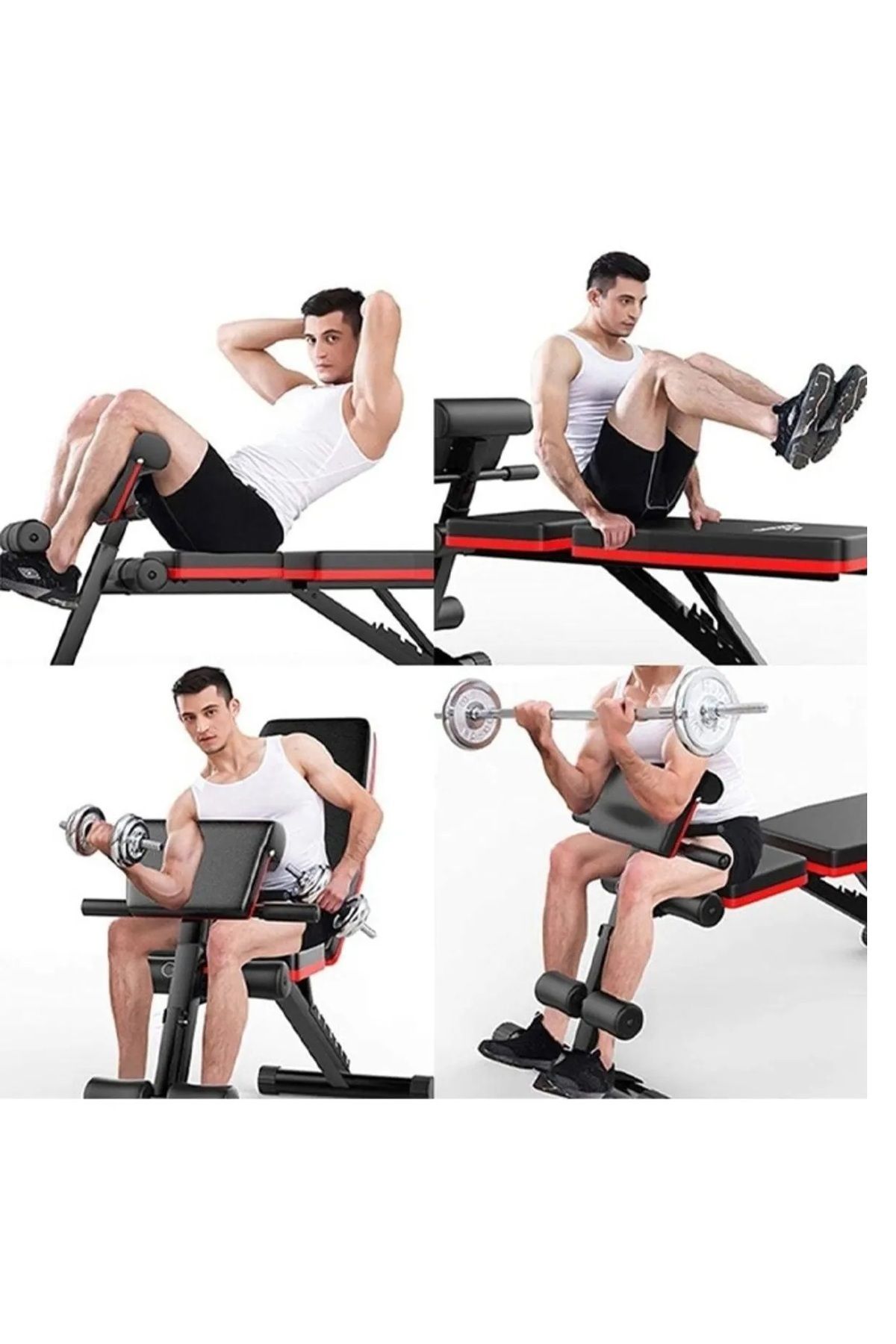 Fitness World-مقعد رفع الأثقال القابل للتعديل، مقعد صالة الألعاب الرياضية المنزلية مع مقعد تدريب متعدد الوظائف مع الدمبل 2