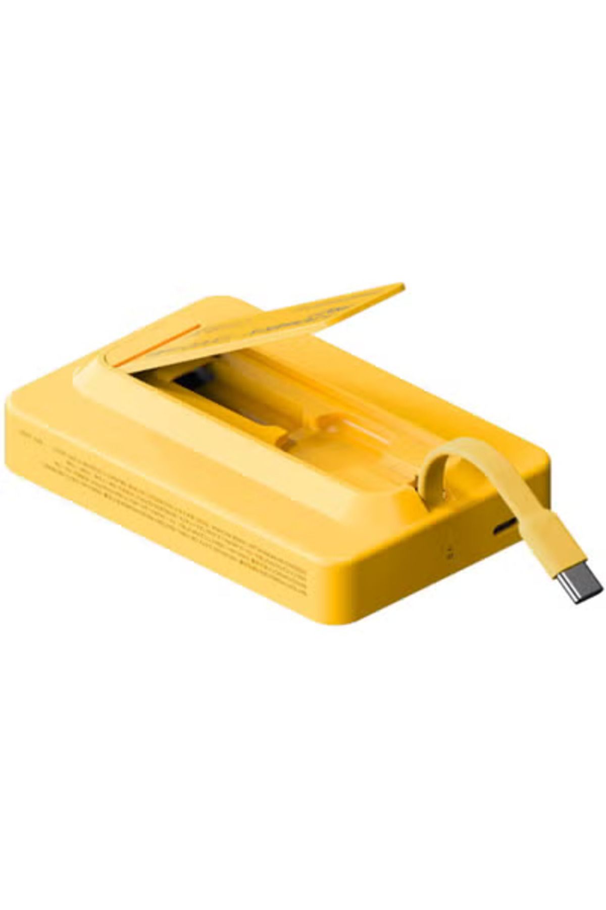 Momax-1-Power X PRO+ 10000mAh Mag Wireless Power Bank with Stand and Built-in USB-C Cable Yellow 2