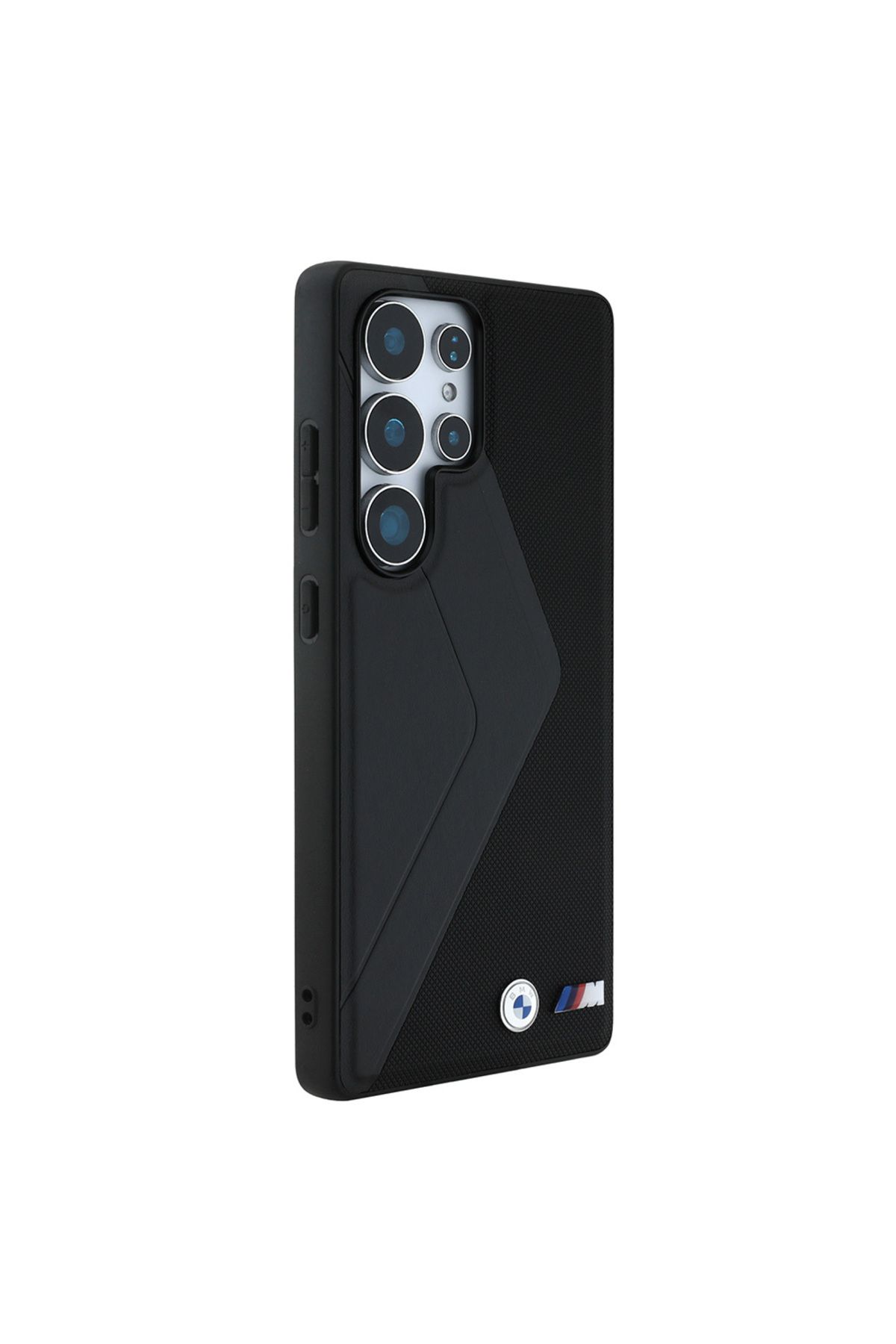 کاور و قاب GALAXY S25 ULTRA CASE BMW دارای مجوز MAGSAFE سازگار با LOGO M پوشش چرمی PU سیاه سفید BMW