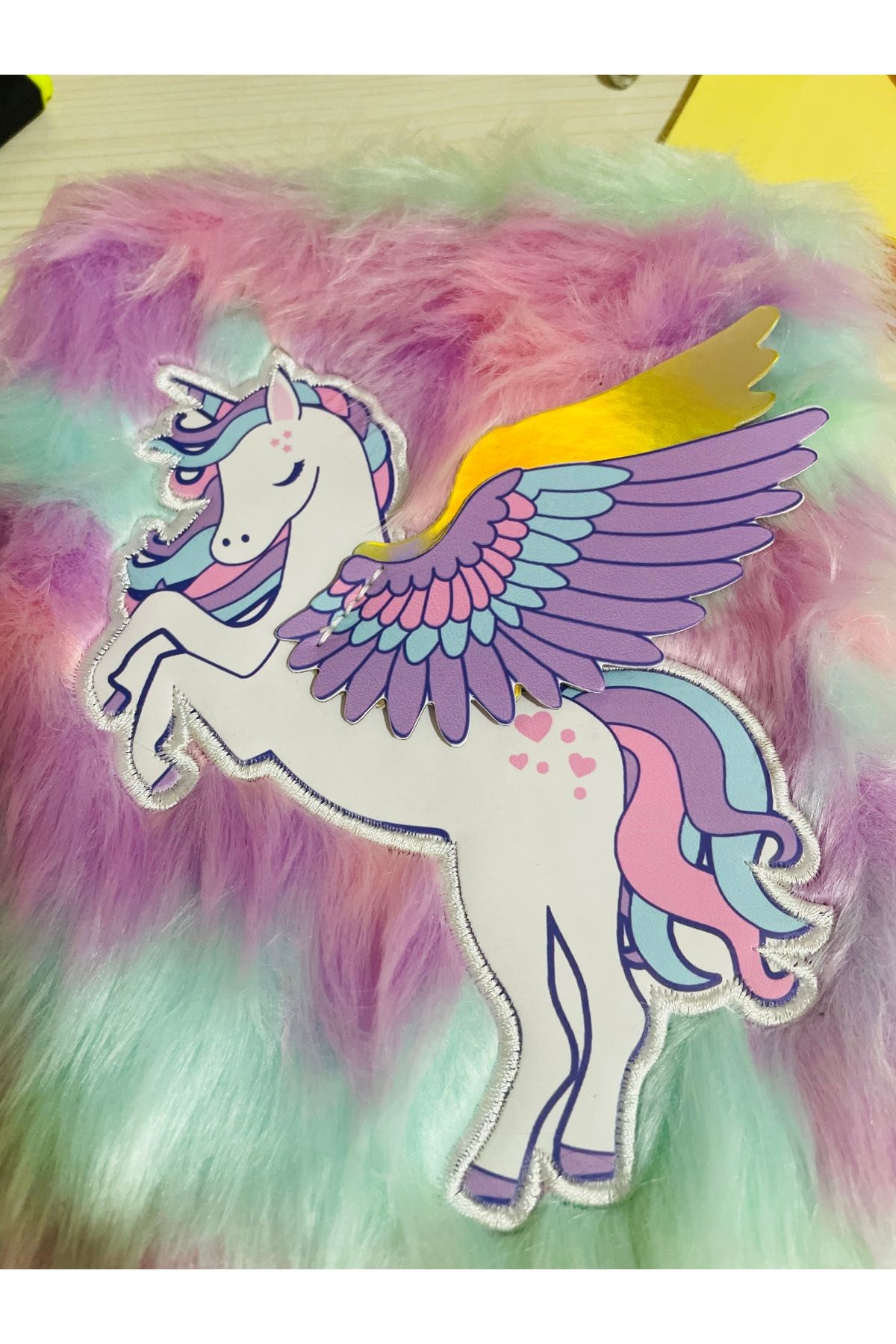 My Easy Shop-Soft Unicorn Plush Notebook - Embossed and Lined 3