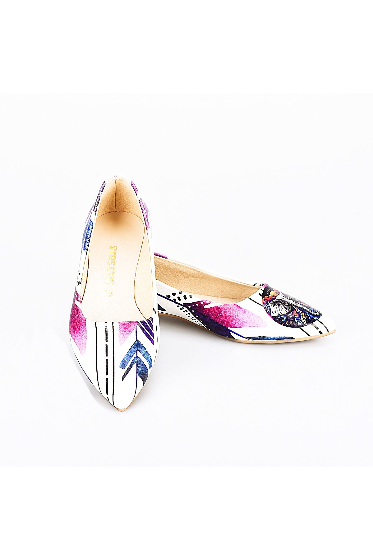 Streetfly-Printed Colorful Women's Ballerinas 4