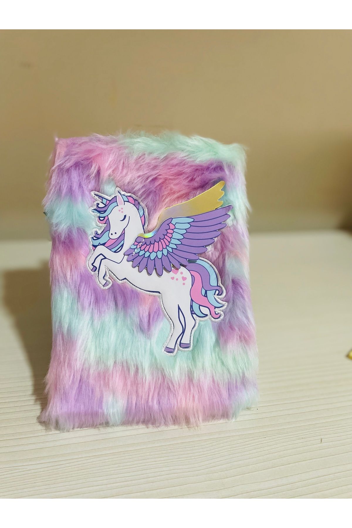 My Easy Shop-Soft Unicorn Plush Notebook - Embossed and Lined 4