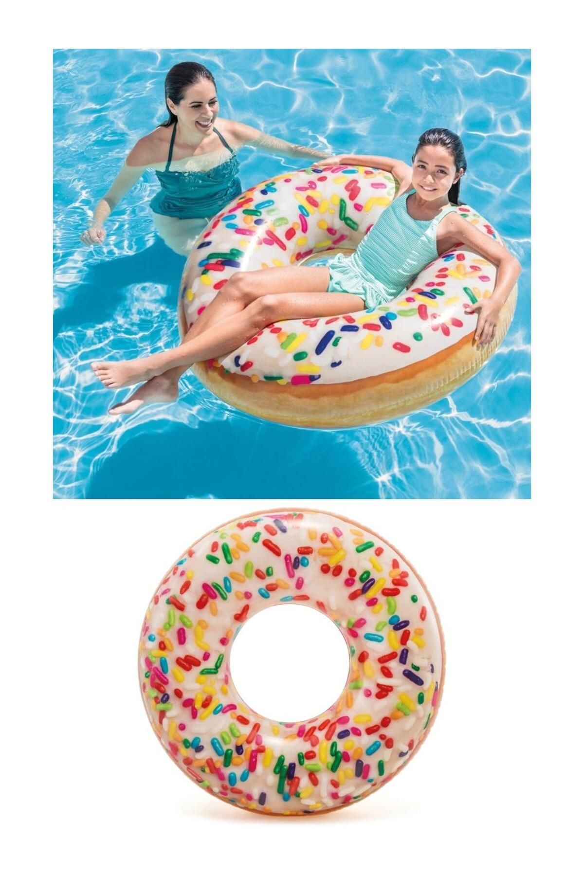 BYCEGU 07517 SERPME DONUT ŞİŞME HAVUZ DENİZ SİMİTİ 119 CM 9+ YAŞ ÜRÜN BİR ADETTİR
