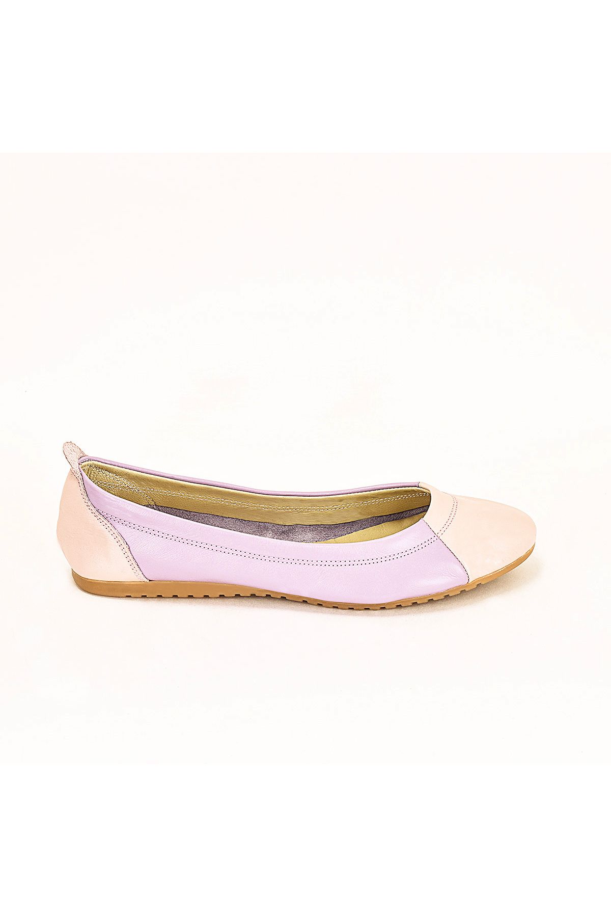 Foldy-Genuine Leather Lilac Foldable Women's Ballerinas 3