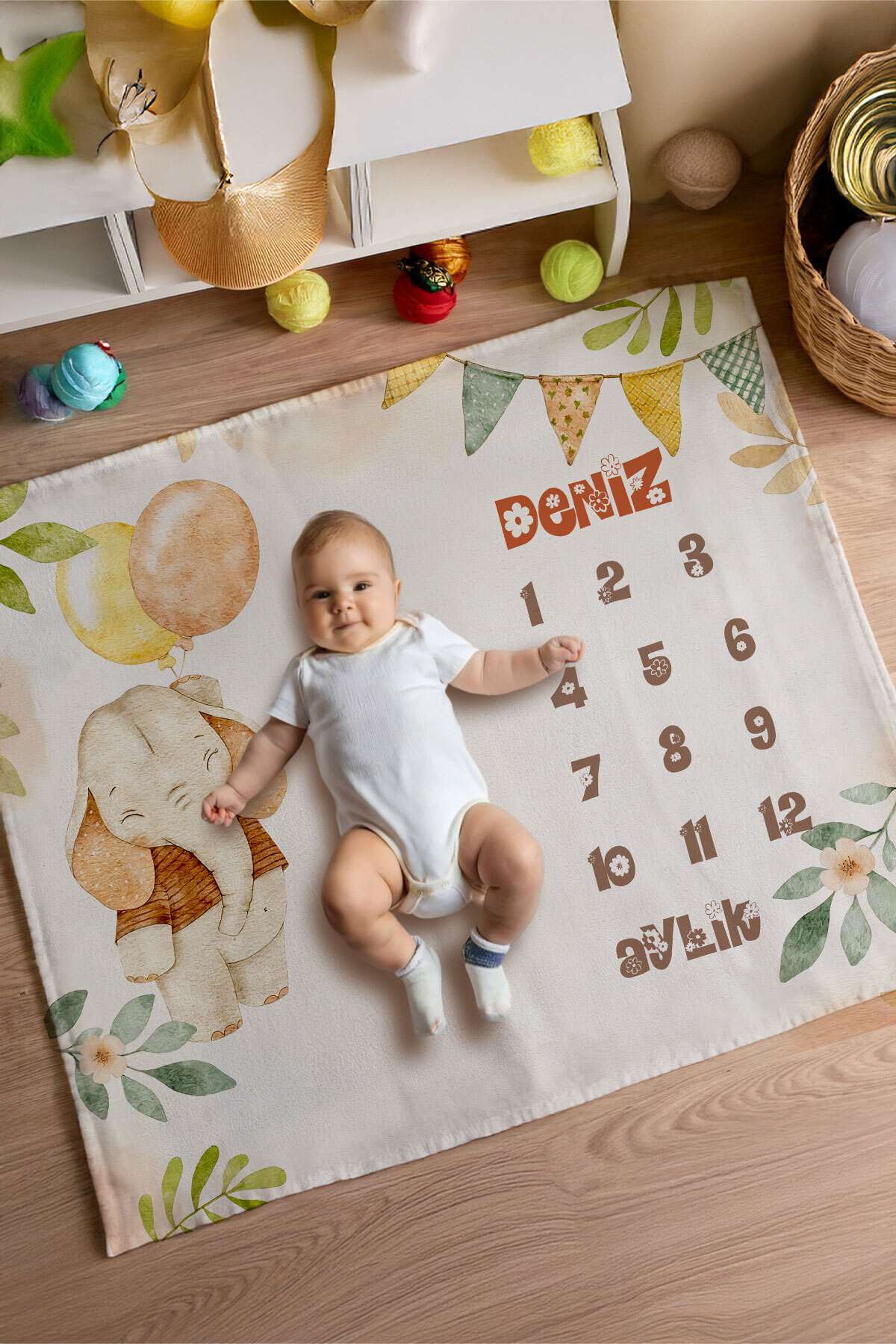 100% Cotton Name Only Baby Photo Shooting Memorial Cover (120x100 cm)