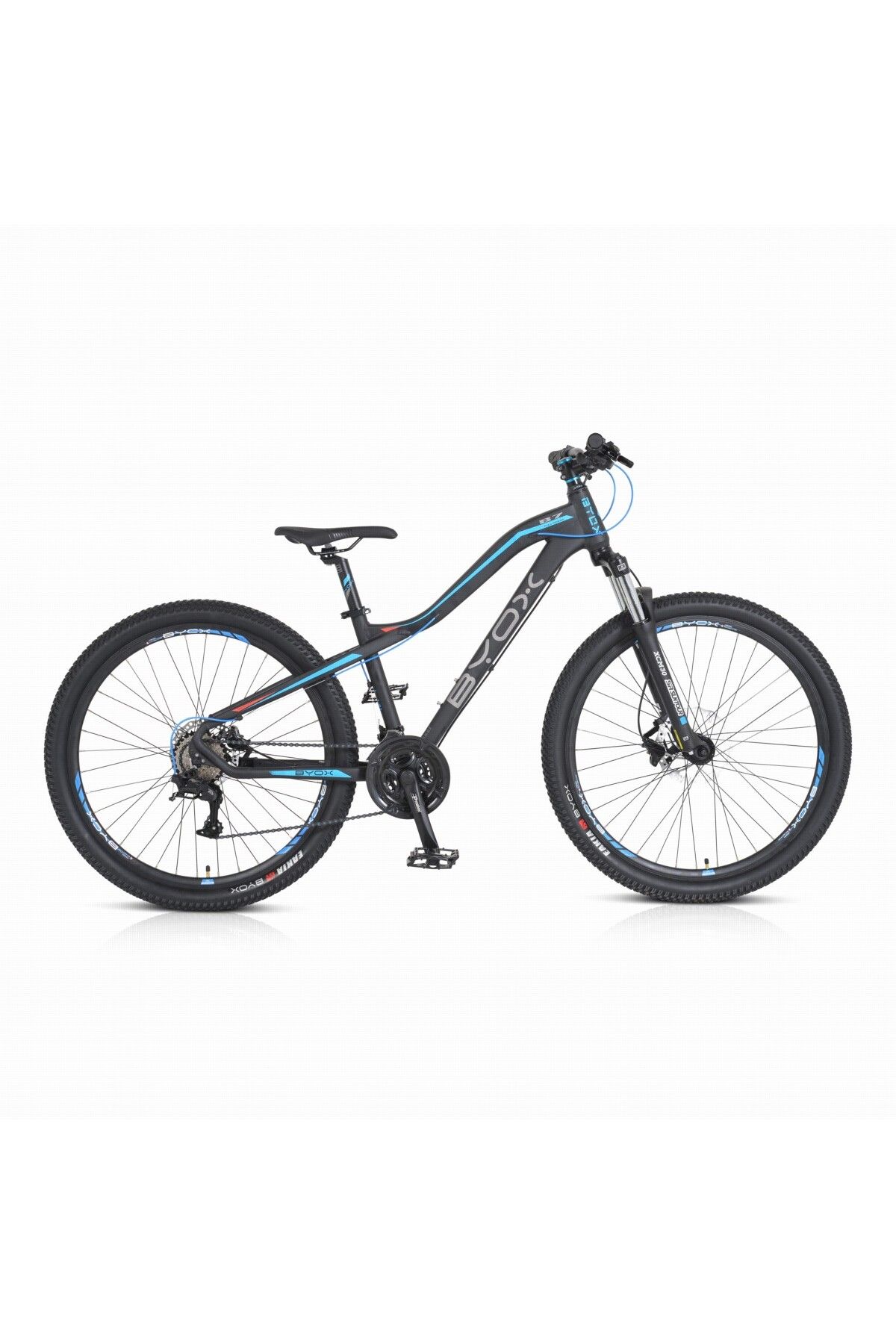 OEM Bicicleta Copii Cu Cadru Din Aluminiu, Byox Alloy Black 27.5“ Inch, 24 Viteze, Schimbator Fataspate - One Size