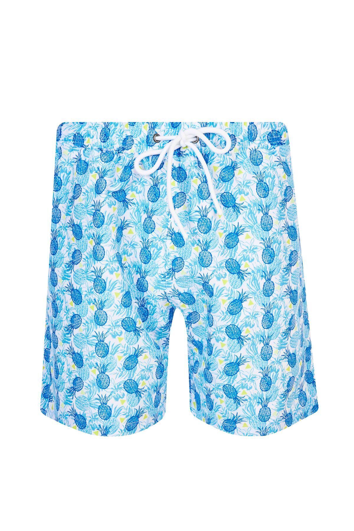 REMSA Pantaloni Scurți Pentru Bărbați Ross S260 Cu Model Albastru Pentru Mare Și Piscină Masculin - M