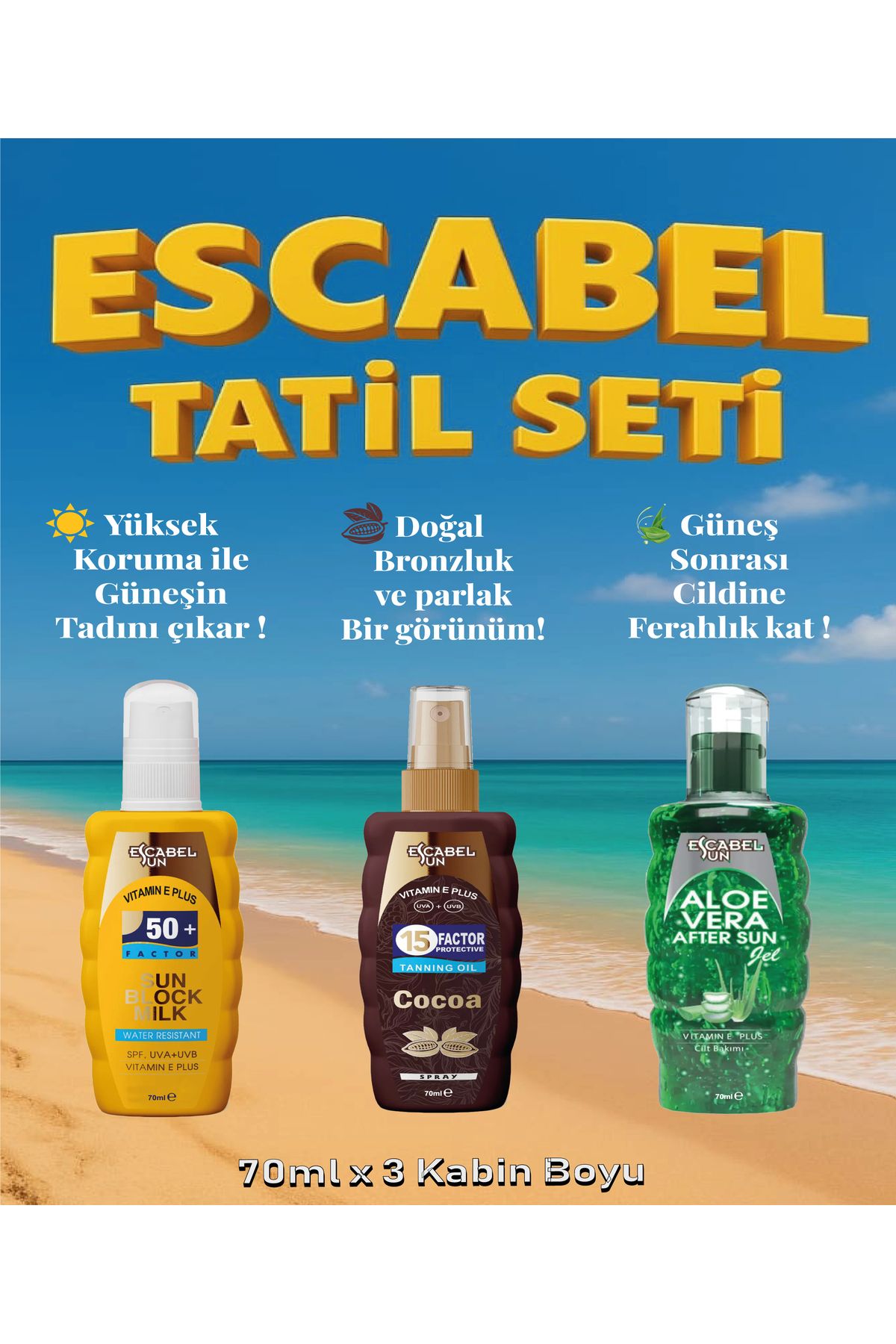 Escabel Güneş Kremi Tatil Seti