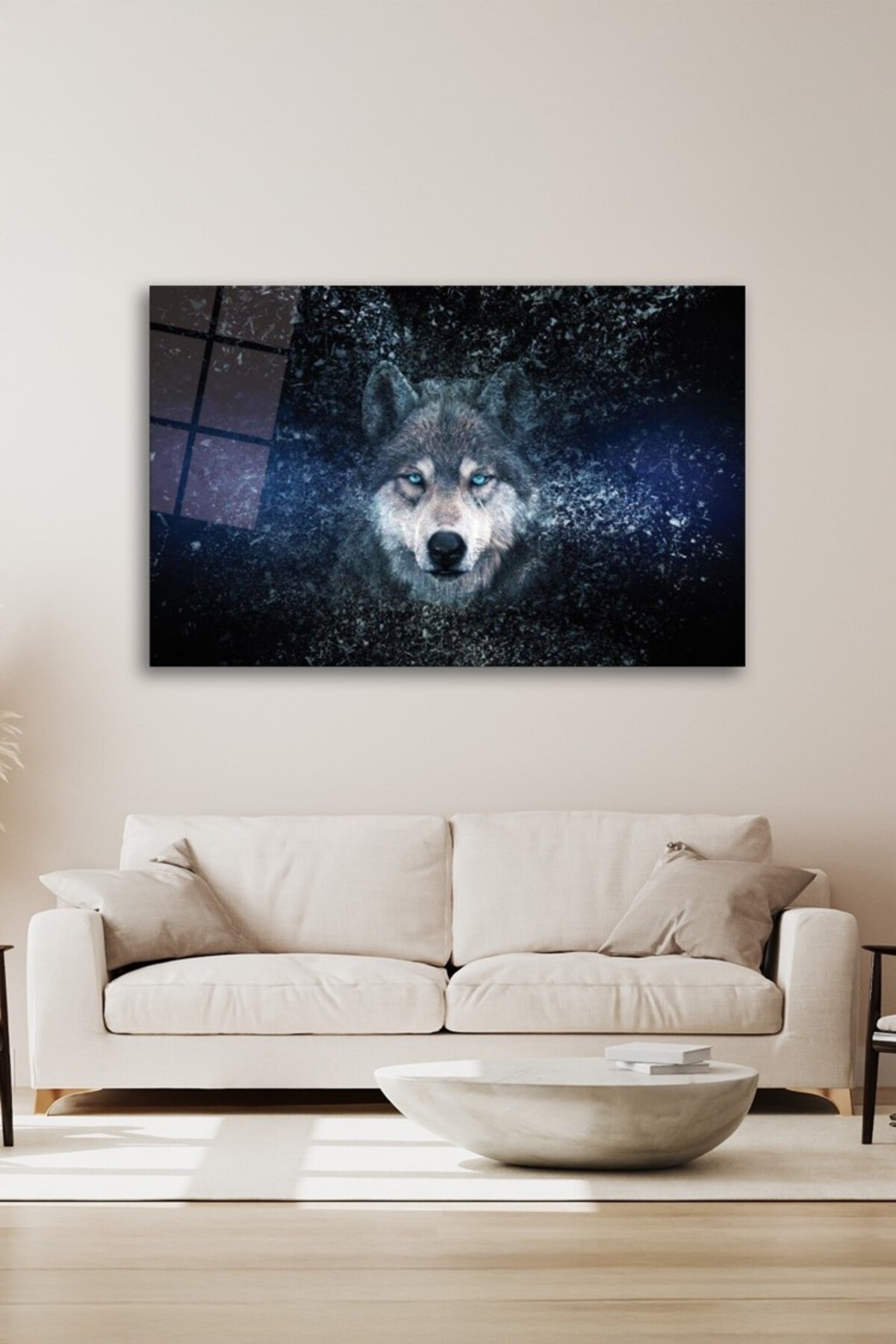 Kurt Köpeği Cam Tablo görsel 3