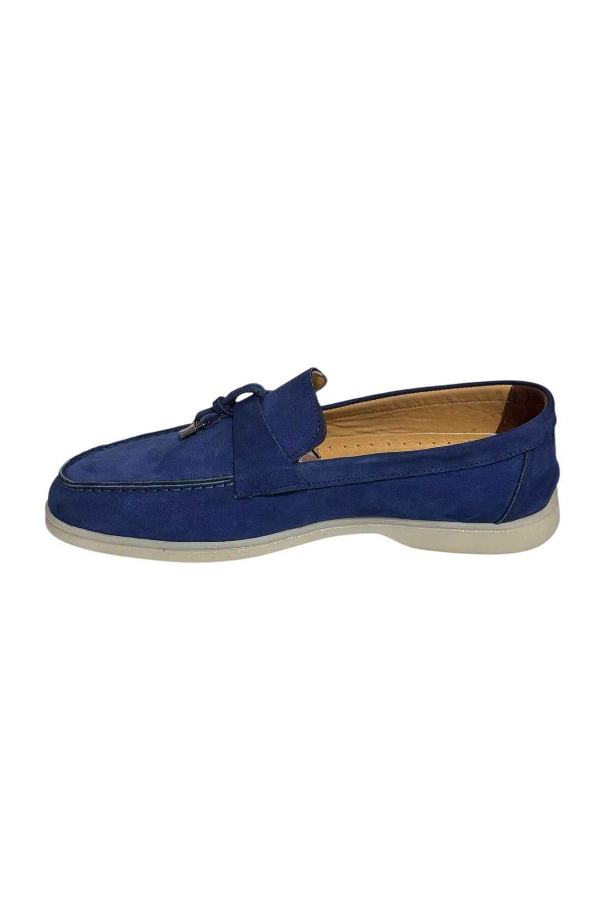 Greyybull Shoes-Blue Nubuck Leather Gel Sole Casual Style Shoes - Leather Men's Shoes 4