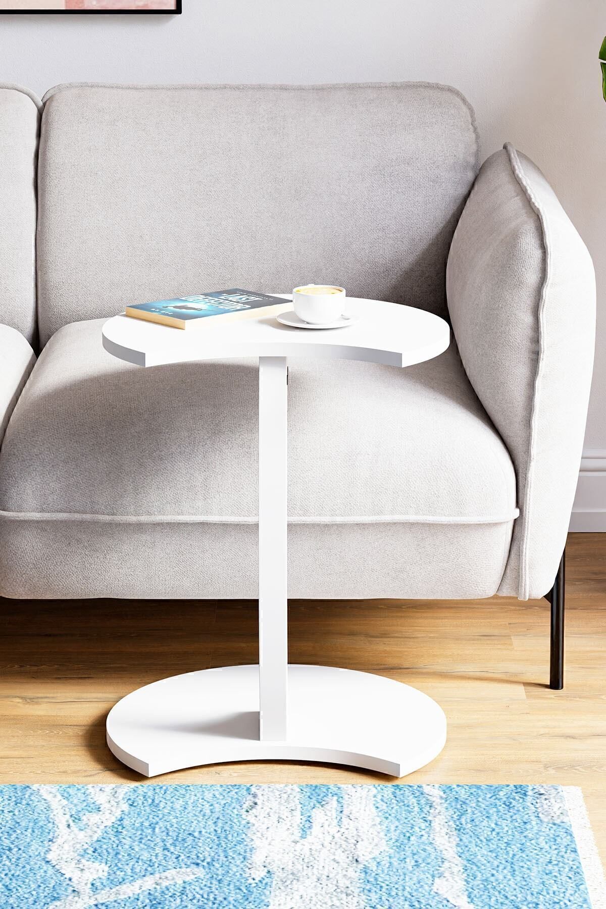 interGO-Wheeled Side Table - Jet - White 3