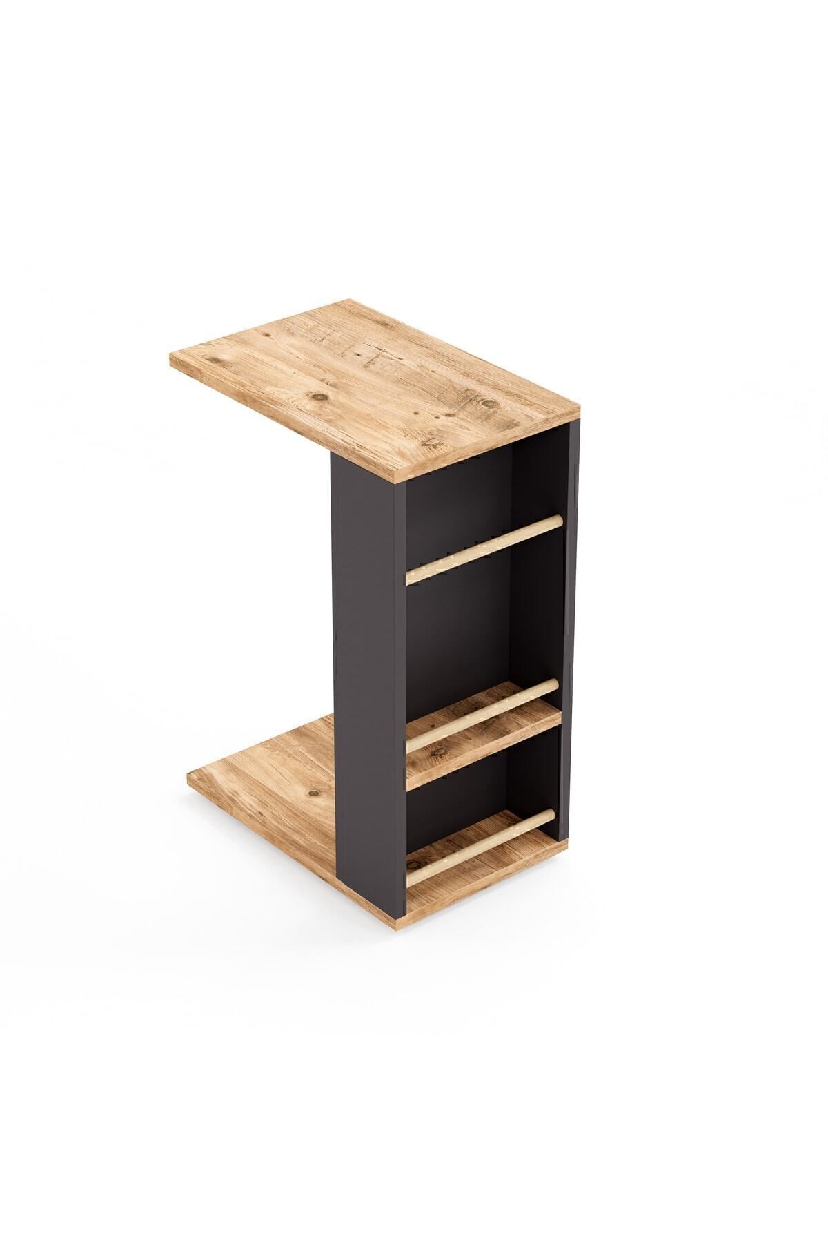 interGO-Easy Side Table - Atlantic Pine Pattern / Gray 4