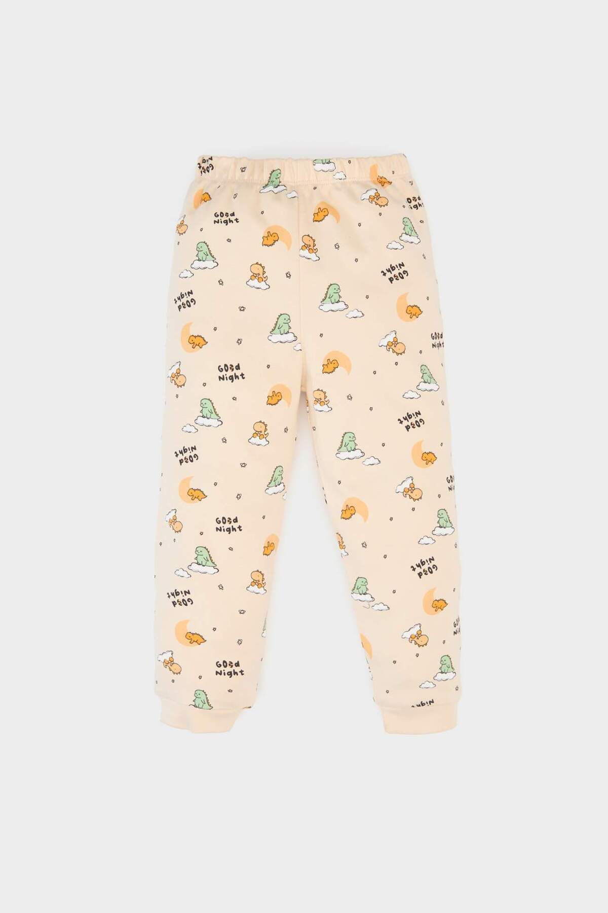 Erkek Bebek Pijama Takımı Dinazor Desenli Uzun Kollu Üst Beli Lastikli Uzun Alt  E6938A525SP - 2