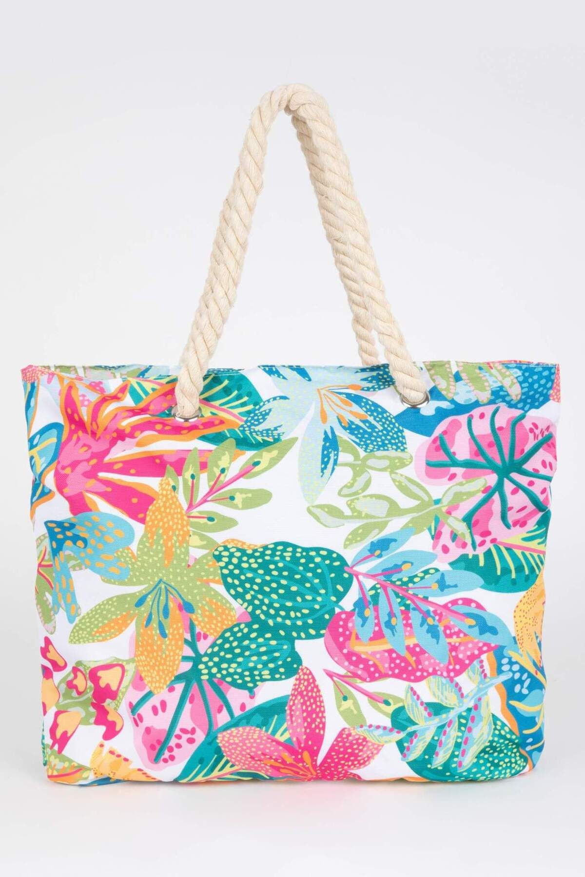 DeFacto-Leaf Patterned Beach Bag X7815Azns 4