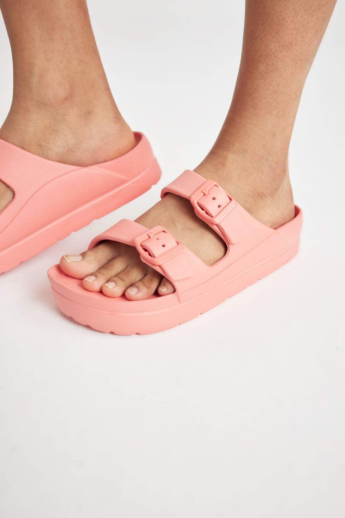 DeFacto-High Sole Double Banded Women's Eva Slippers - C0701AX24SM 8
