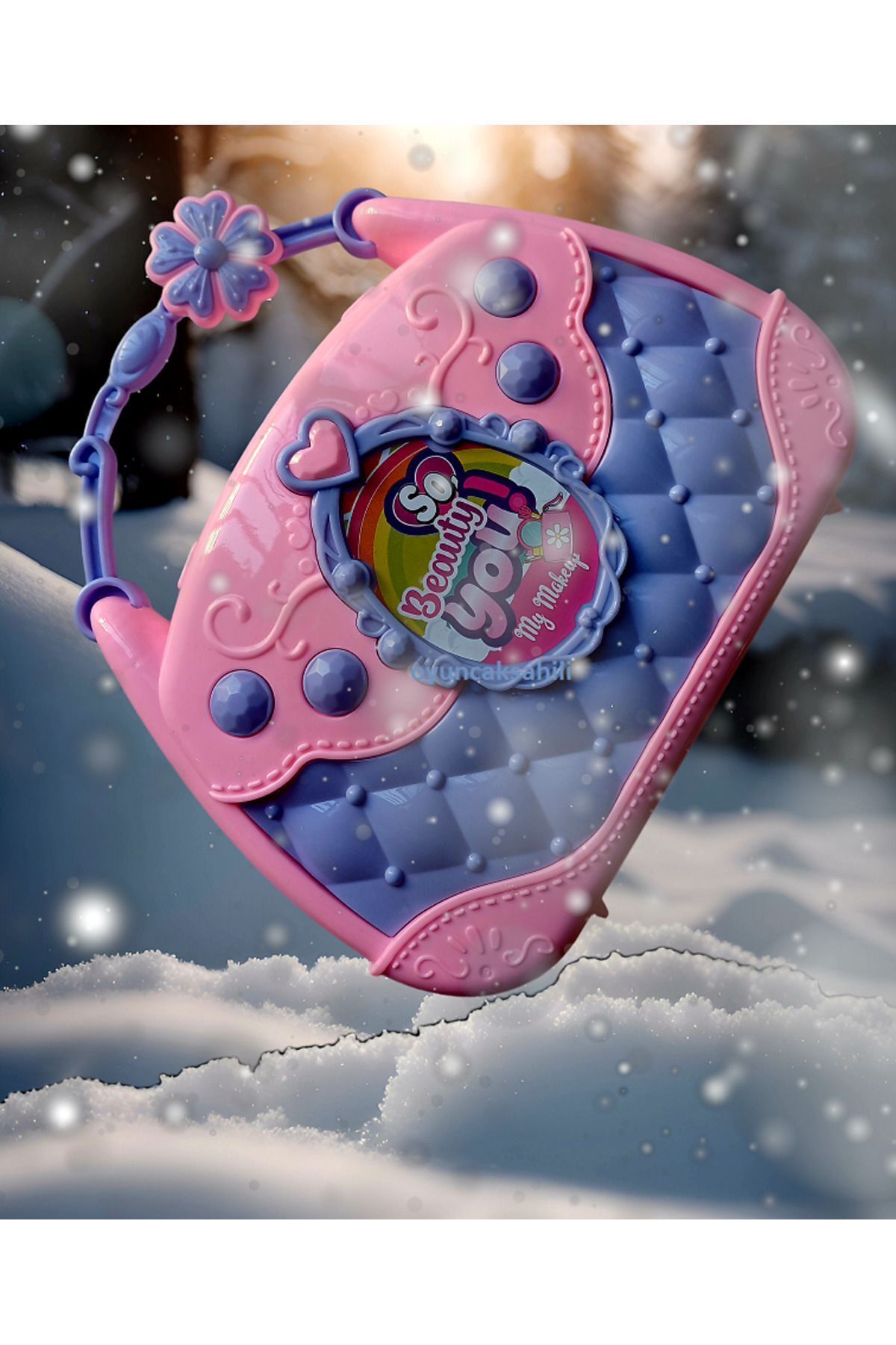 OYUNCAKSAHİLİ Çantalı Makyaj Güzellik Çantası 27 Parça Oyuncak Ayna Ruj Parfüm Tırnak Açılır Çanta Evcilik fotoğrafı 2 (önizleme)