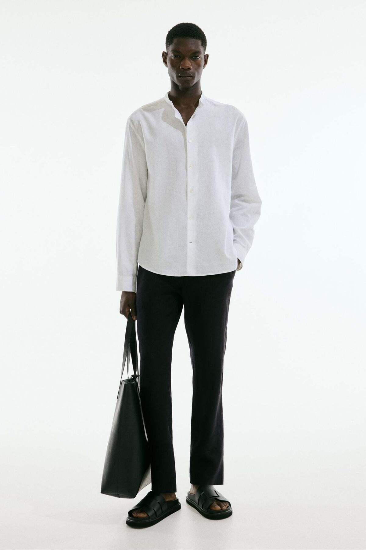 H&M-Regular Fit Linen trousers 2