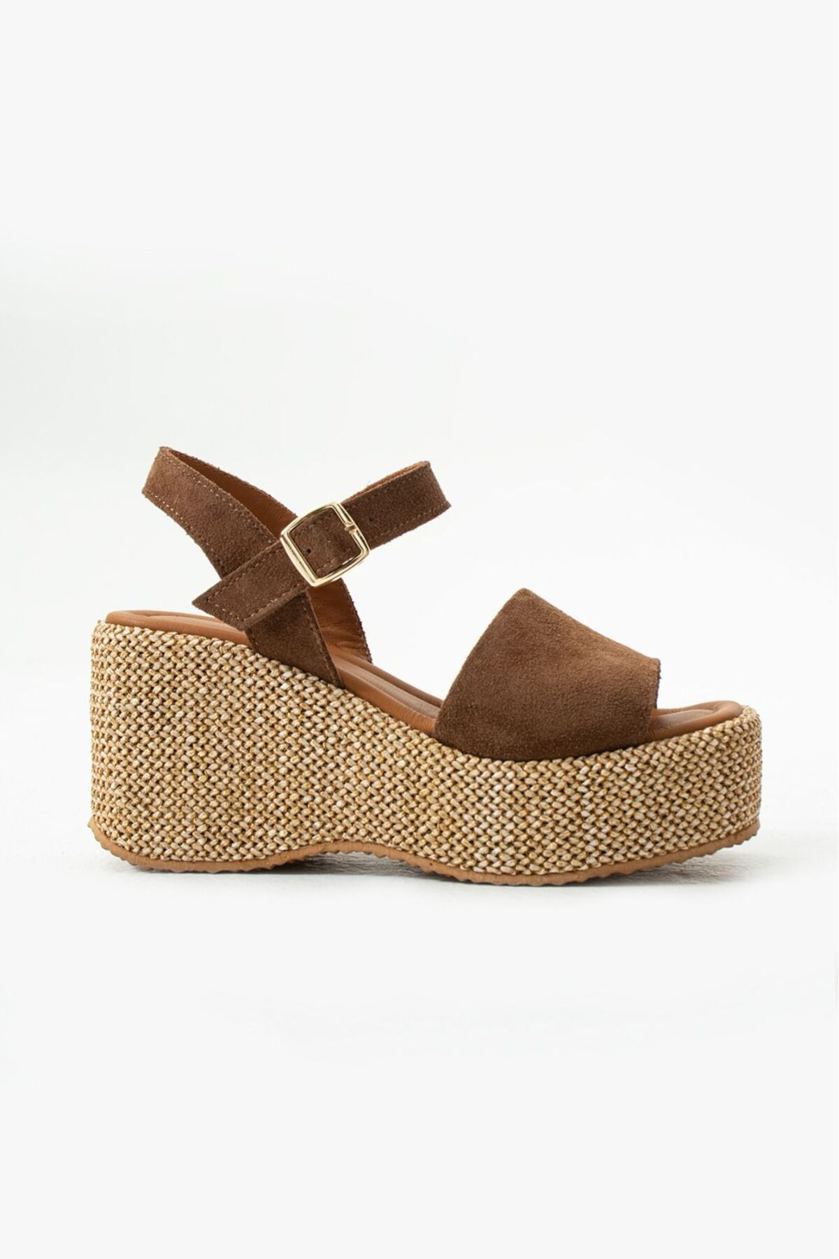 CICIKIZ-Wedge Heel Leather Straw Women's Sandals 5