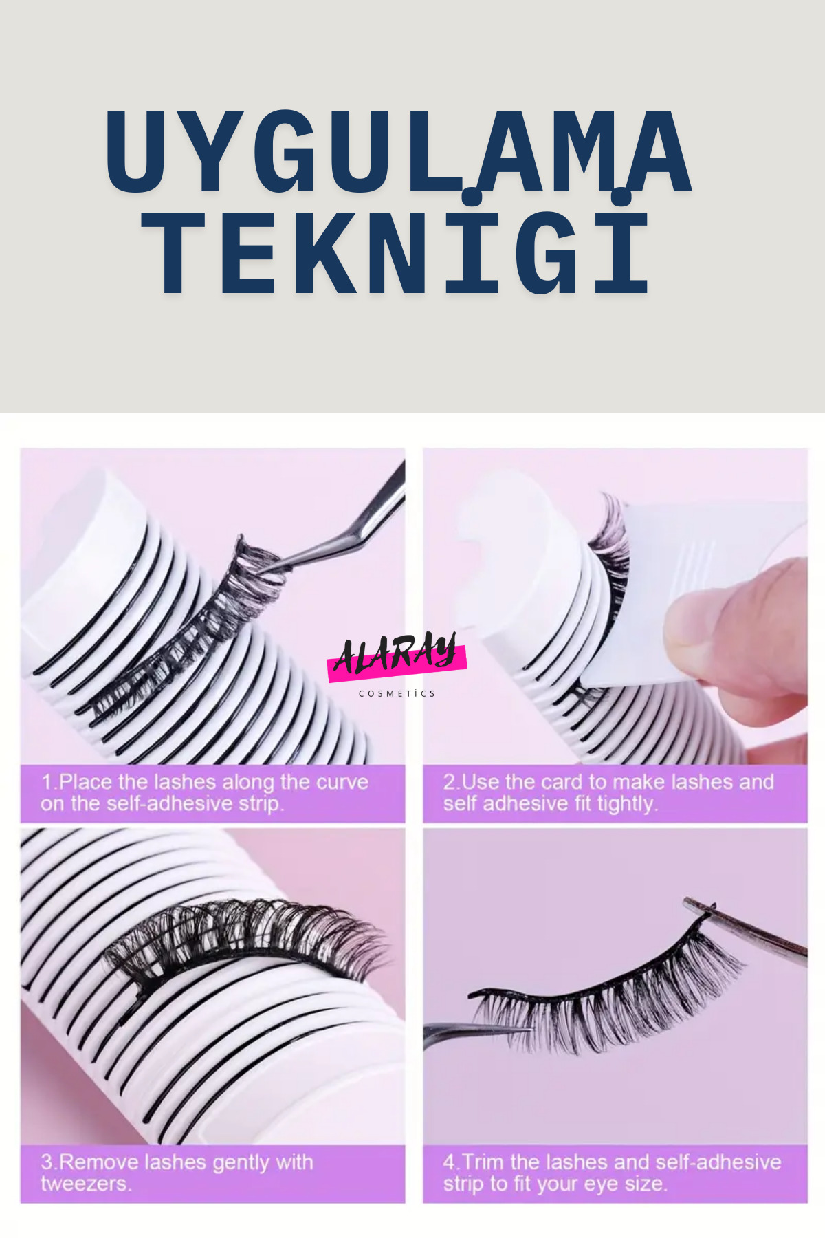 TAKMA KİRPİKLER KENDİNDEN YAPIŞKANLI SERİT YAPIŞTIRICI 18 ADET VE APARATI EYELİNER EFFECT — ŞERİTGLUE18 — تصویر 4 از 8