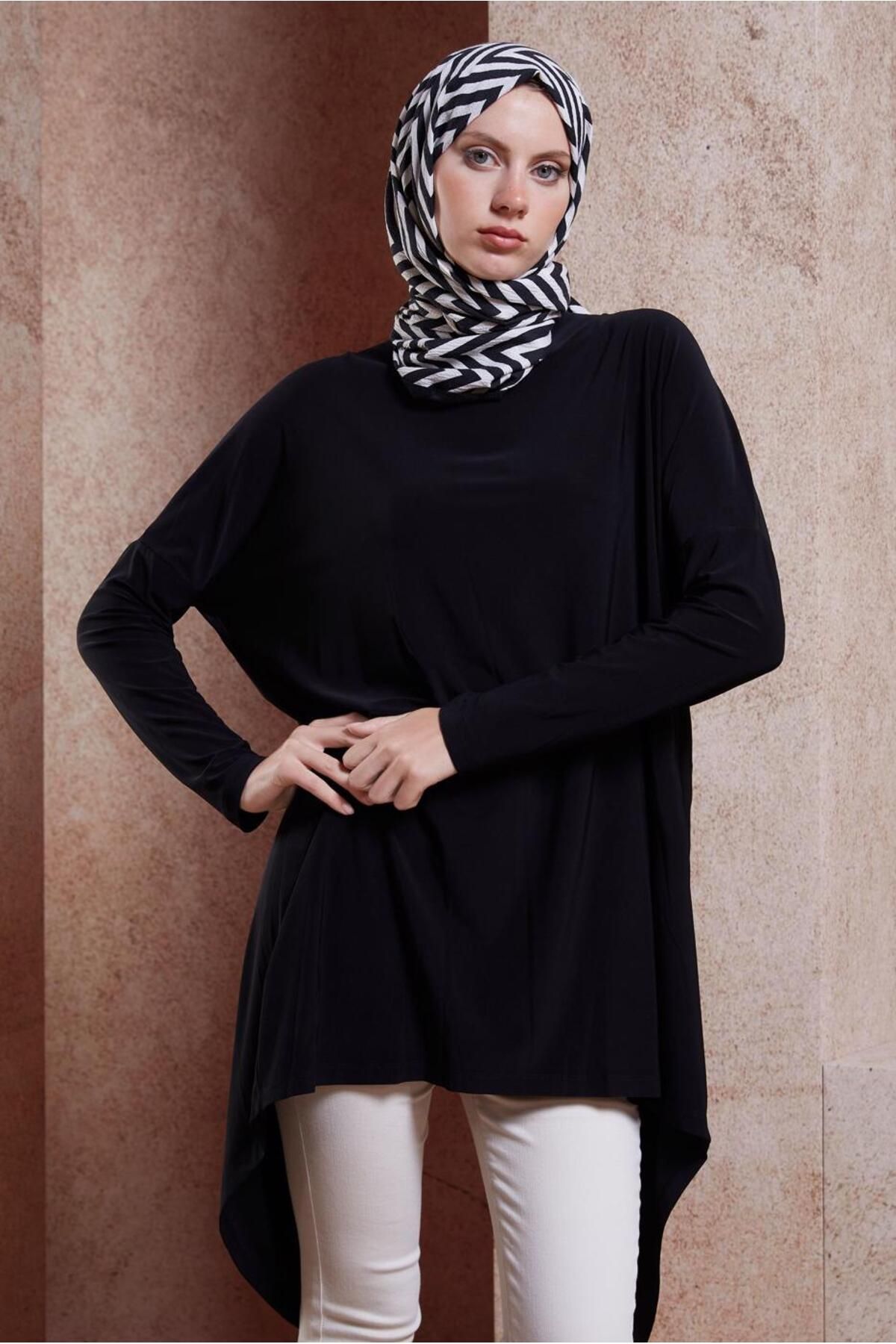 تونیک حجاب برش نامتقارن 42809 Alvina