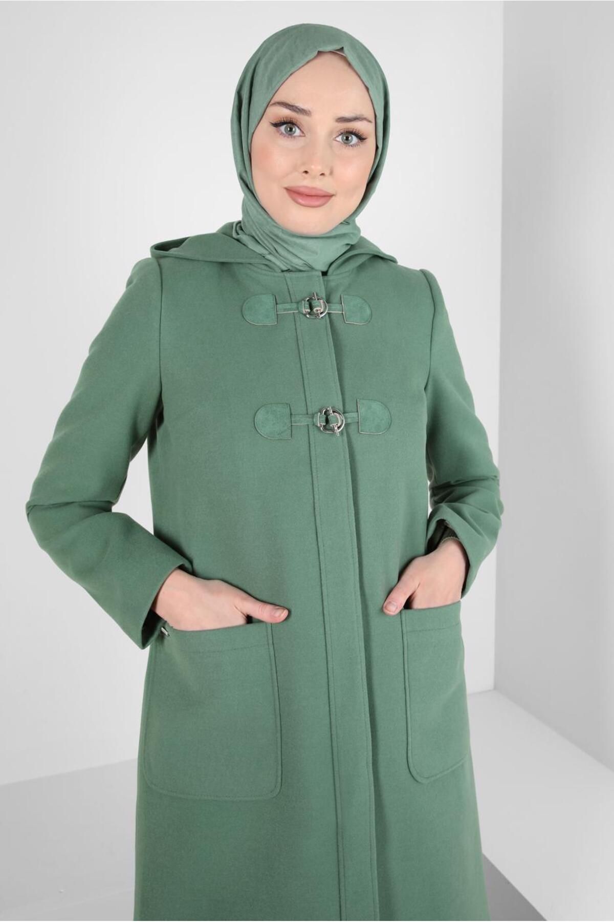 مانتو کلاه دار 90455 Alvina
