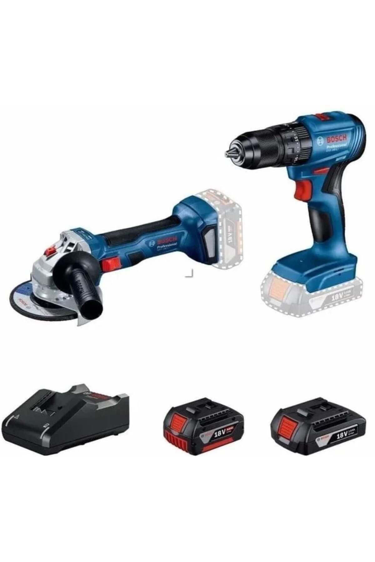 OEM Bosch GWS 180-LI + GSB 185 Akülü Taşlama ve Darbeli Matkap Seti