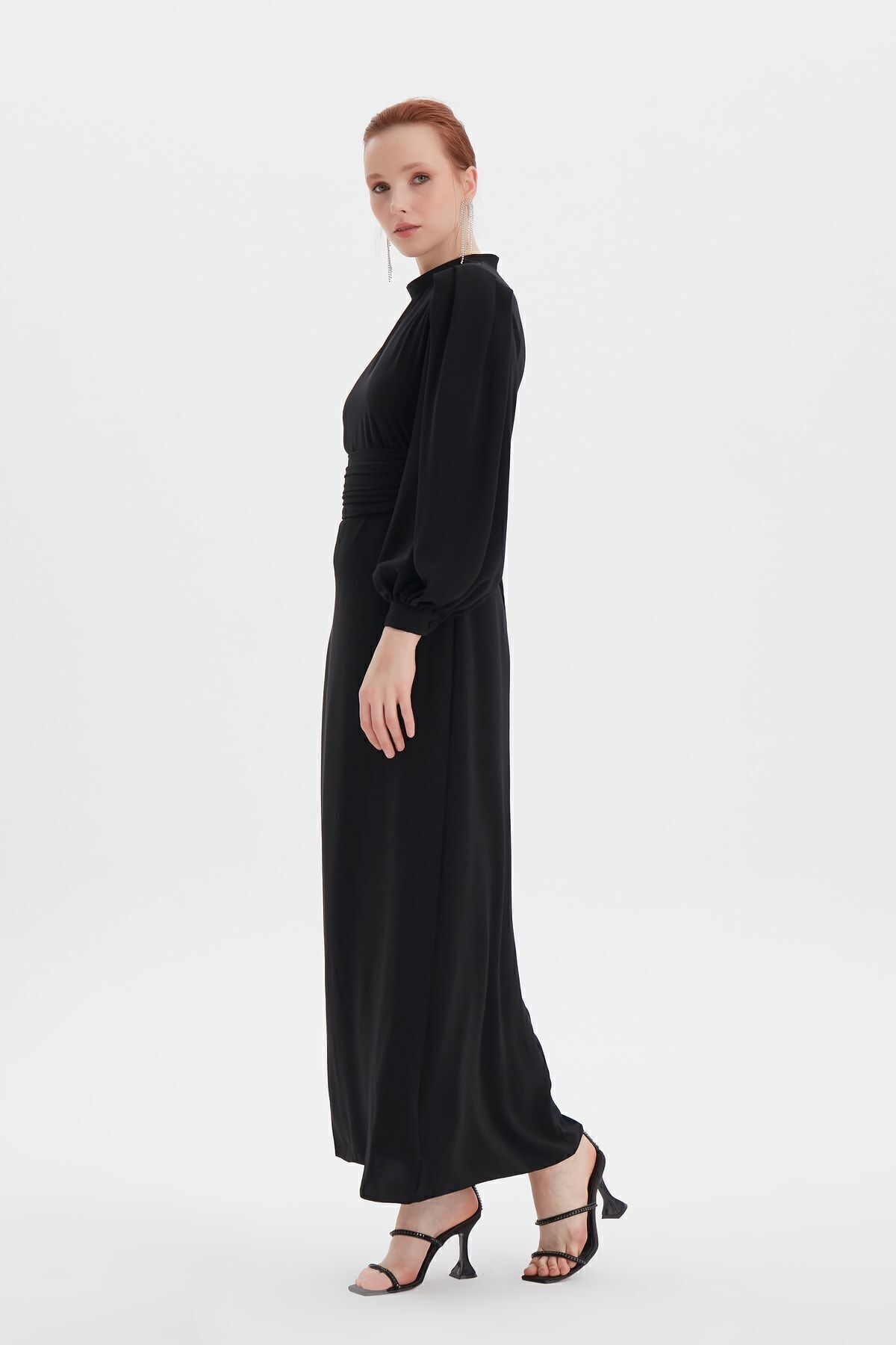 Birgül Bektaş  Siyah Nora Elbise - Görsel 3