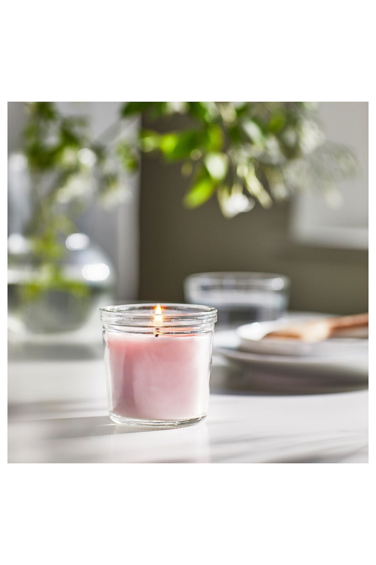 IKEA-LUGNARE Scented candle in glass, Jasmine/pink, 20 hr 4