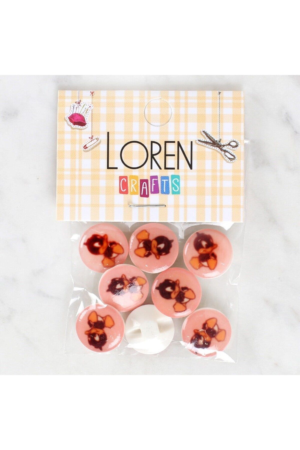 New Things Loren Crafts 8 li Ördek Düğme - 1206