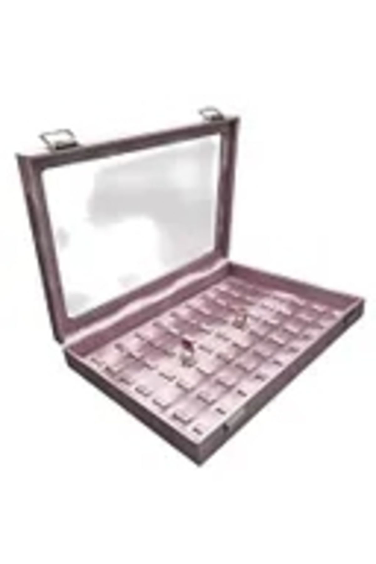 MeGass Dekor Copertă De Sticlă Nouă İmera Pânză Din Piele Culoare Roz 34 Cm / 24 Cm Masă Inel Pentru Unghii - One Size
