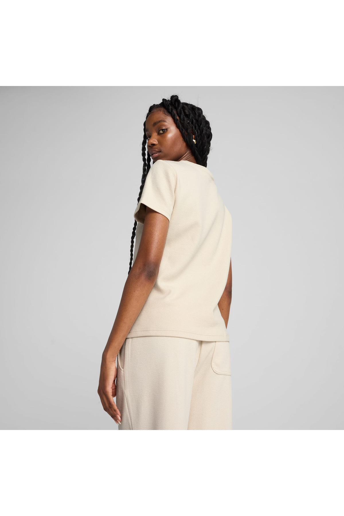 Puma Her Kadın Bej Günlük Stil T-Shirt 68505387 görsel 2