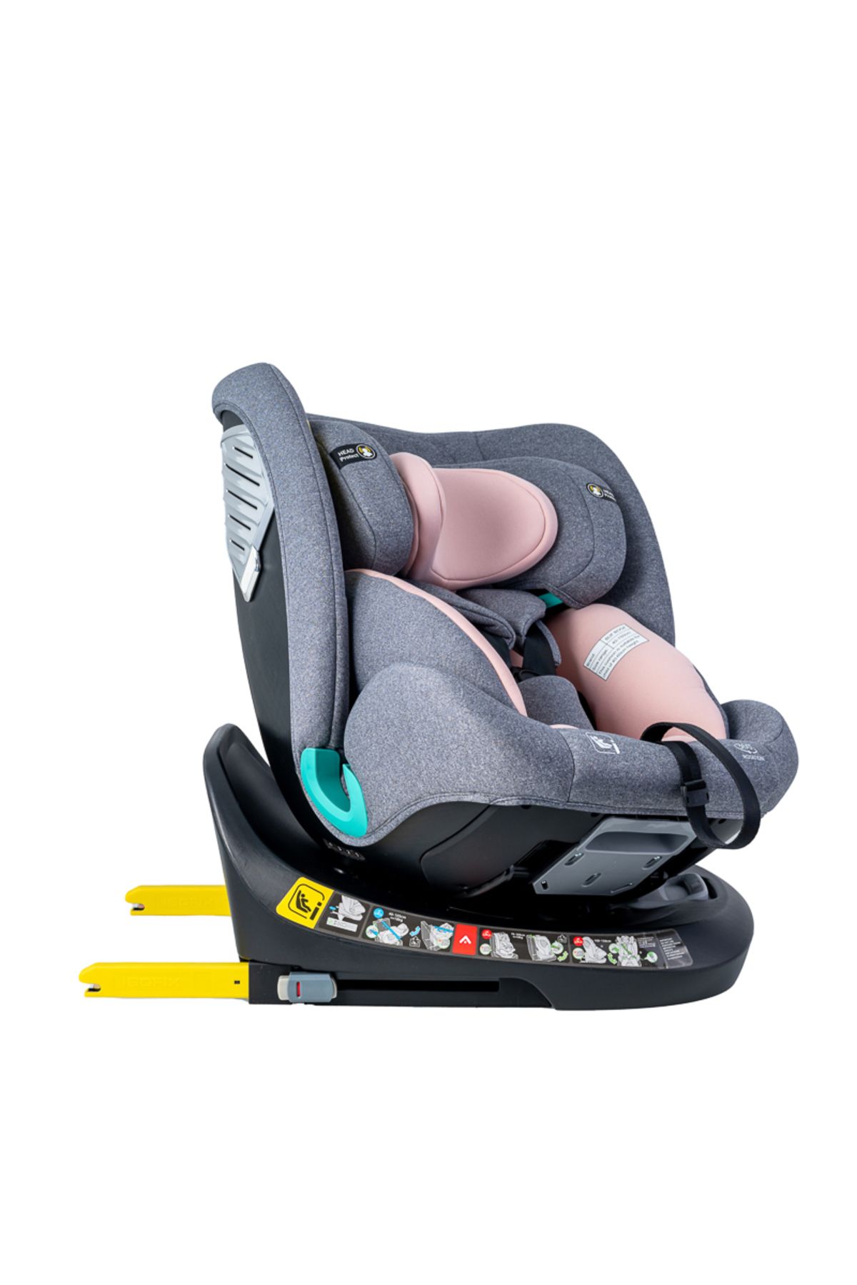 BUF BOOF-Scaun Auto Saphir DELUXE BUF BOOF iSIZE Pink Isofix pozitie somn 165 grade rotativ grade 40-150 cm 5