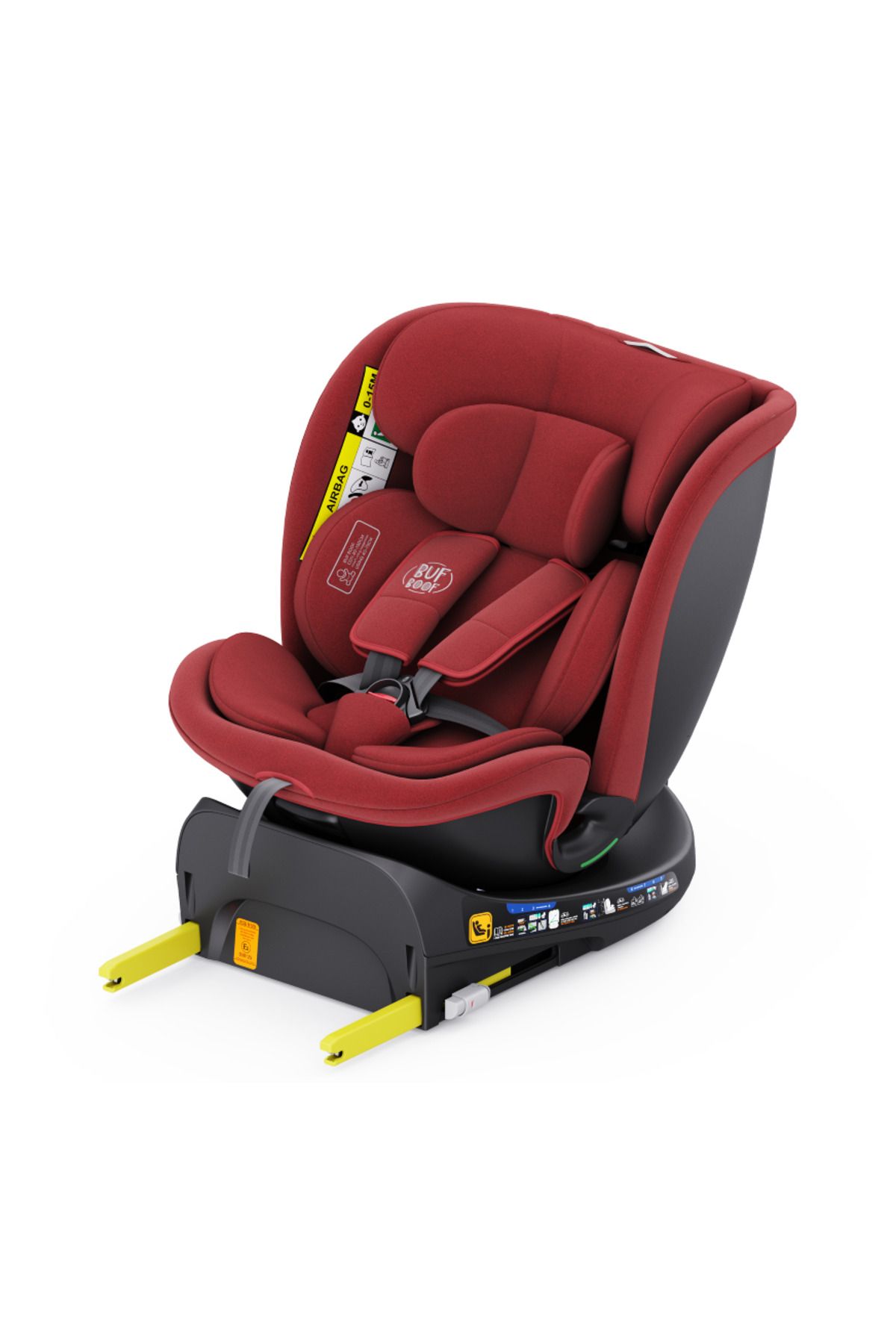 BUF BOOF-Scaun Auto B-joy Deluxe Isize Red Isofix Pozitie Somn 155 Grade Rotativ 40-150 Cm 8