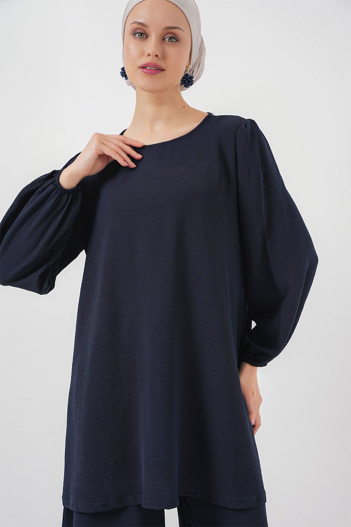 Bigdart-Γυναικείο Σετ Παντελόνι Ayrobin Tunic Bottom Top 6712 - Navy Blue 3