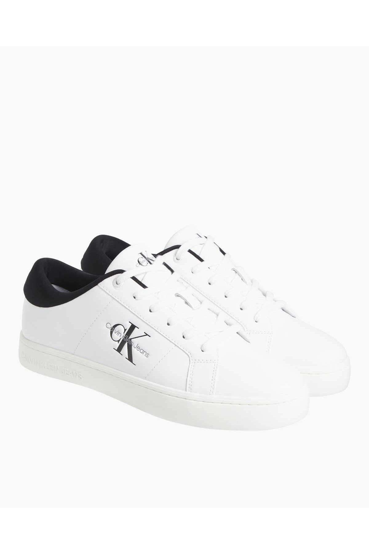 اسنیکر سفید مردانه کلاسیک Cupsole Laceup LTH اورجینال Calvin Klein