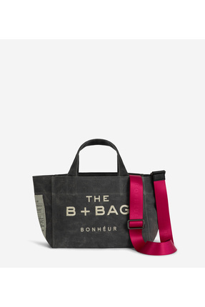Bonheur Canvas Ghost Gray Small Tote Bag