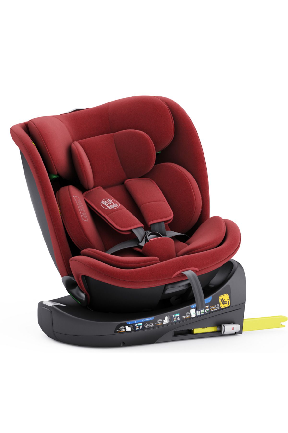 BUF BOOF-Scaun Auto B-joy Deluxe Isize Red Isofix Pozitie Somn 155 Grade Rotativ 40-150 Cm 5