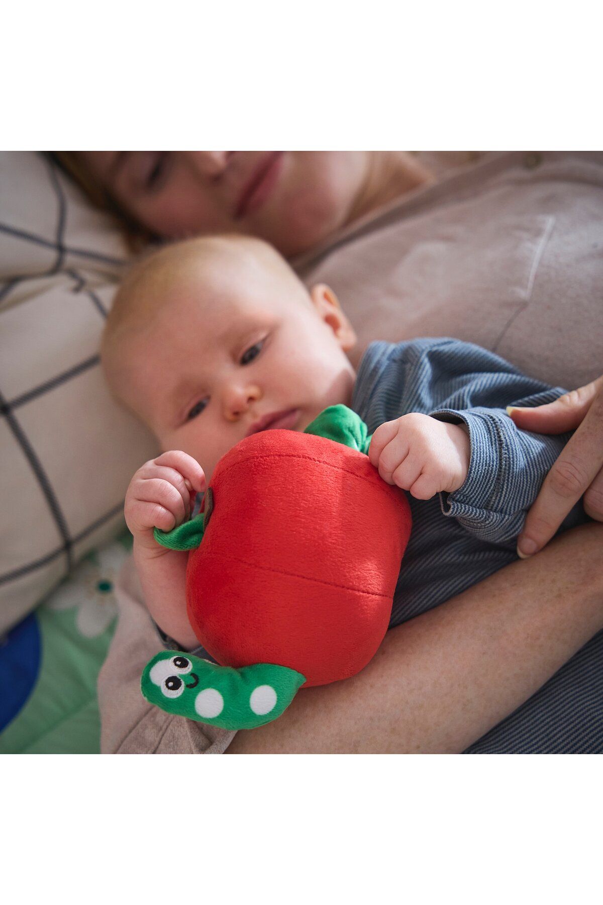 IKEA-SANDBI Musical Toy, Apple and Worm Red/Green 3