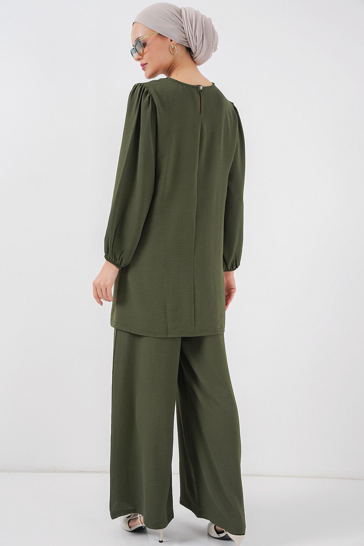 Bigdart-Γυναικείο Σετ Παντελόνι Ayrobin Tunic Bottom Top 6712 - Χακί 6