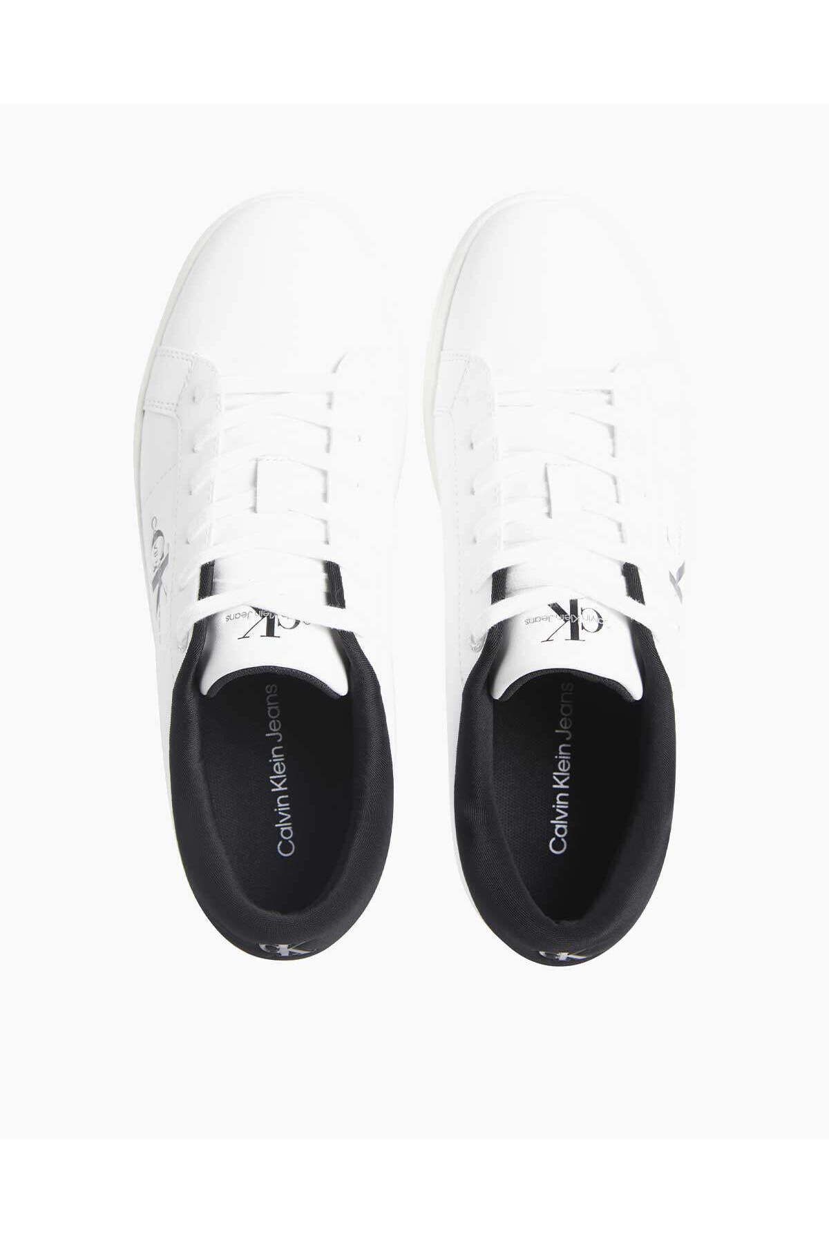 اسنیکر سفید مردانه کلاسیک Cupsole Laceup LTH اورجینال Calvin Klein