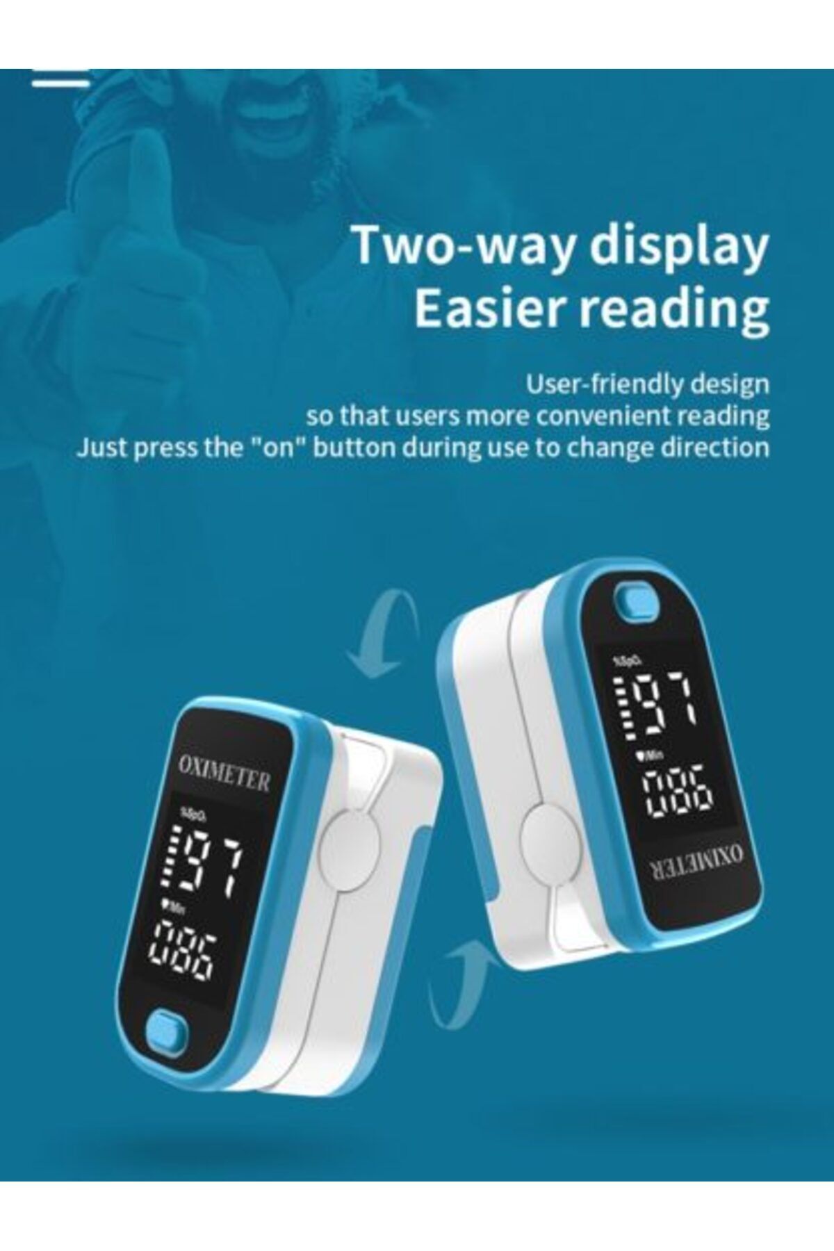 COOYA-Oximeter, One-Touch Detection of Blood Oxygen Index, LED High-Definition Screen Display 6