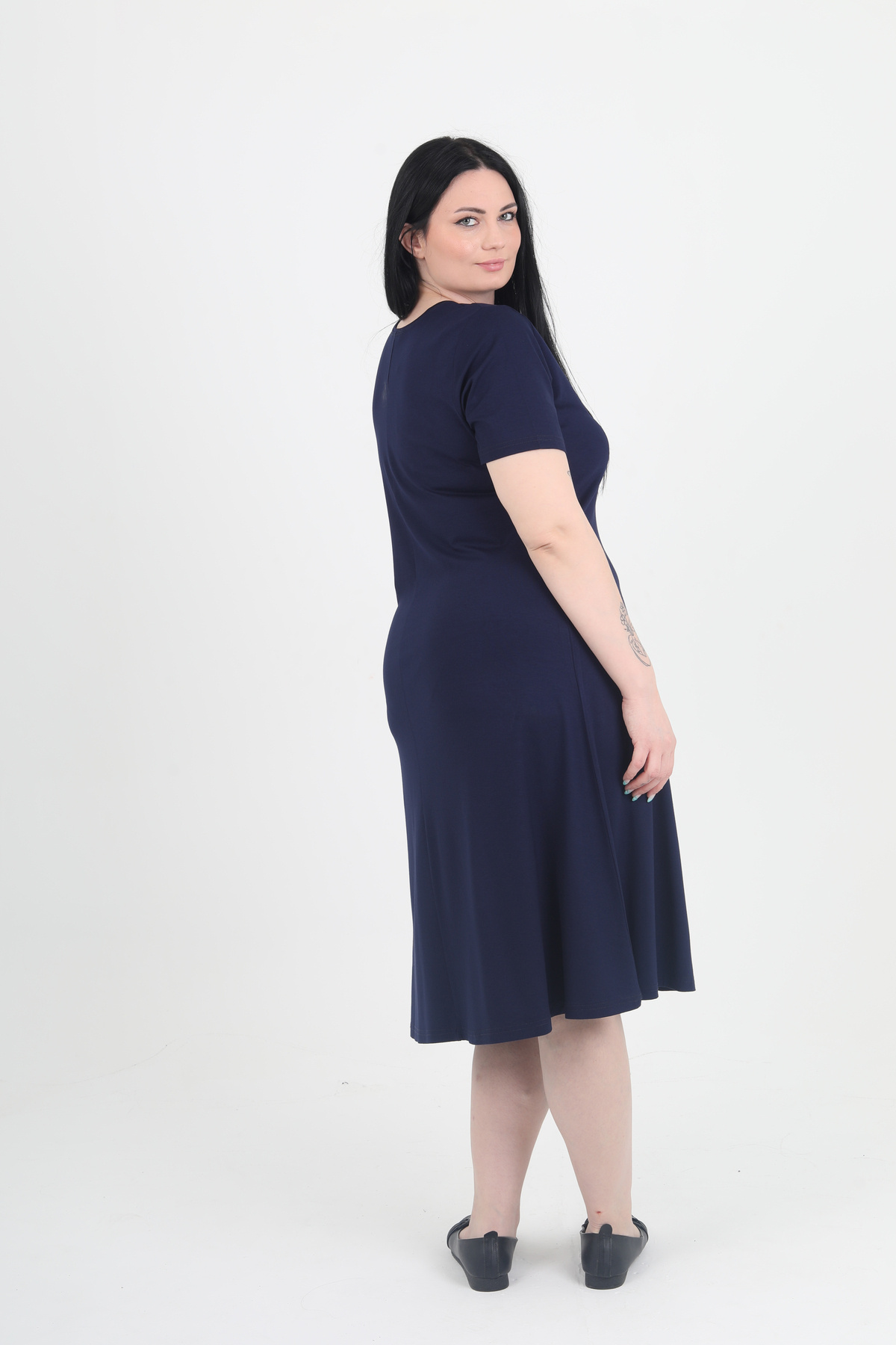 GNR-Plus Size Short Sleeve Print Dress 5