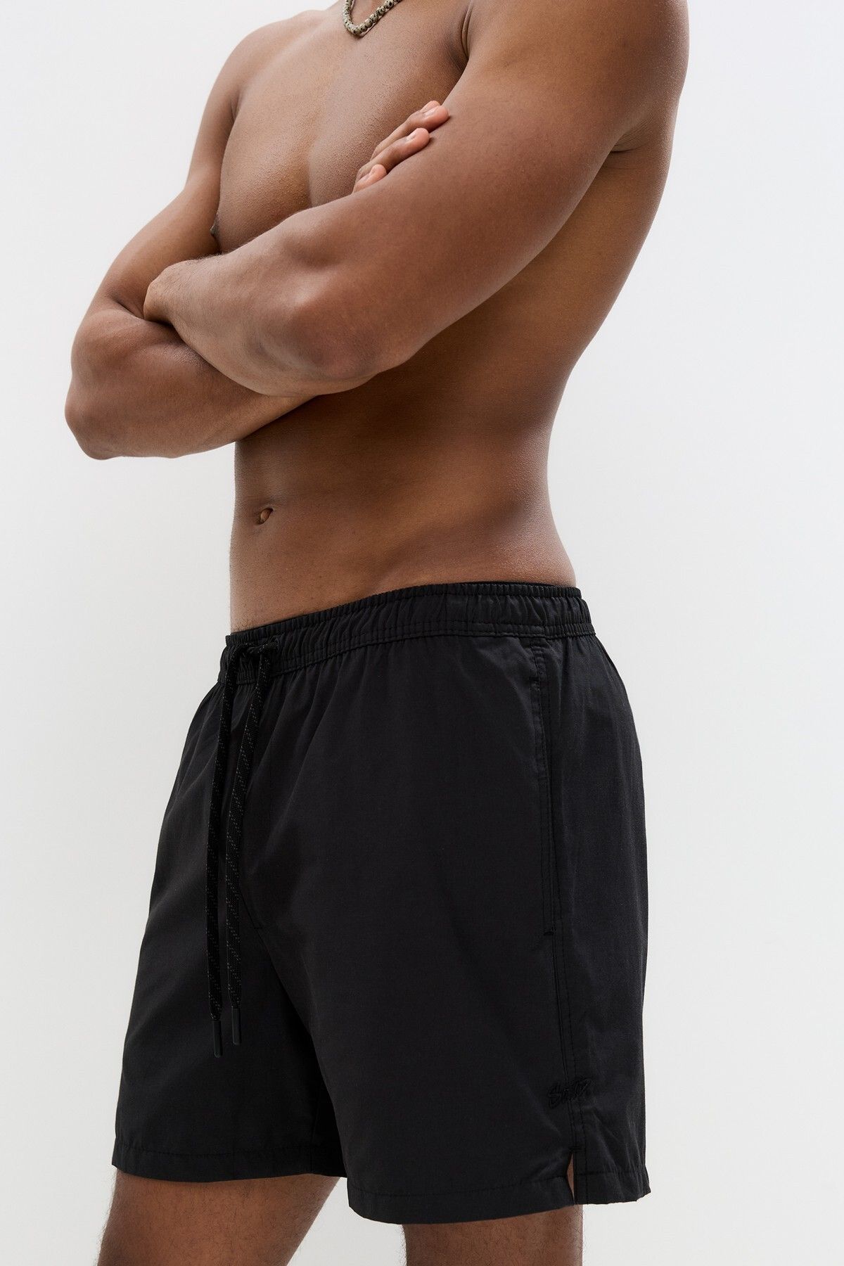Pull & Bear-Regular swimming trunks with logo waist 6