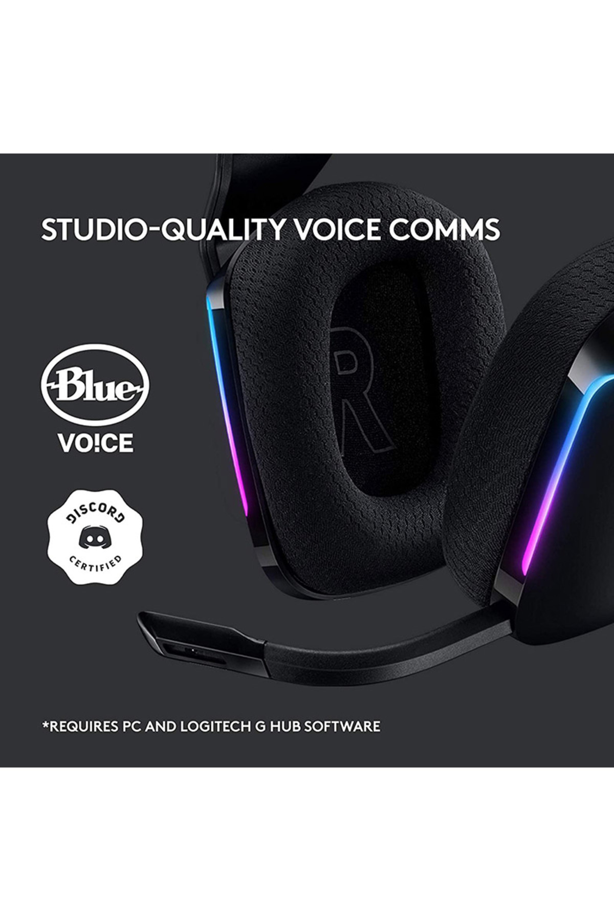 logitech-سماعة الألعاب اللاسلكية Logitech G733 LightSpeed Black RGB 5
