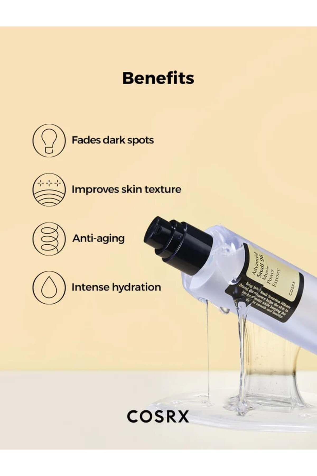 Cosrx-Ser cu extract concentrat de melc Advanced Snail 96 Mucin Power Essence, 100ml 4
